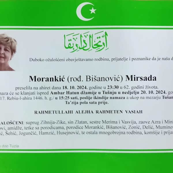 In memoriam, Mirsada Morankic