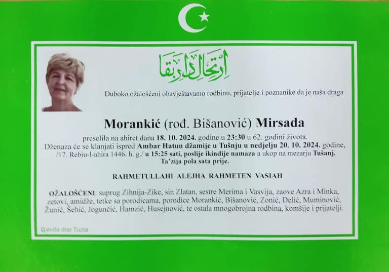 In memoriam, Mirsada Morankic