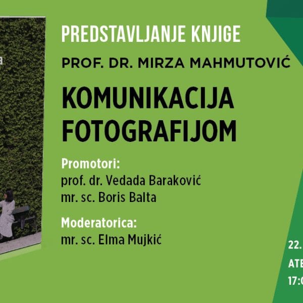 Sutra promocija knjige “Komunikakcija fotografijom” autora Mirze Mahmutovića