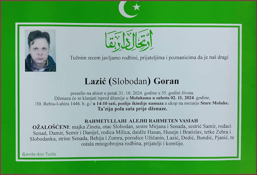 In memoriam, Goran Lazic