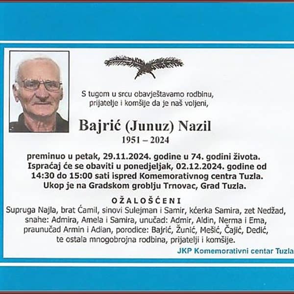 In memoriam: Nazil (Junuza) BAJRIĆ