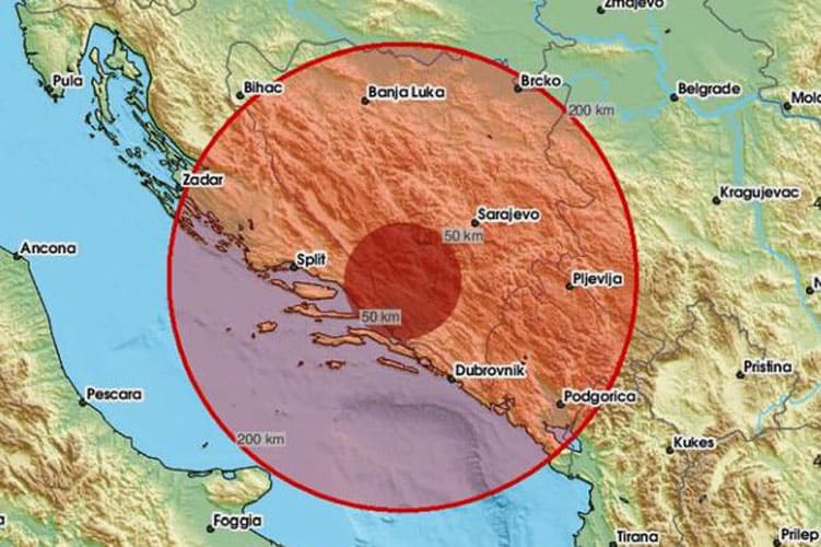 zabiljezen zemljotres jacine 3,5 stepeni po rihteru 25 kilometara od mostara