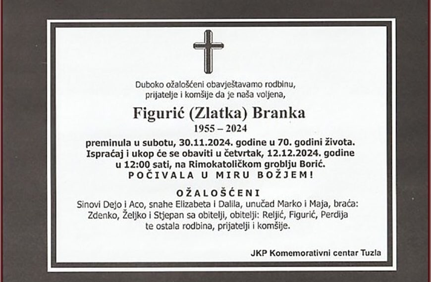 In memoriam: Branka (Zlatka) FIGURIĆ