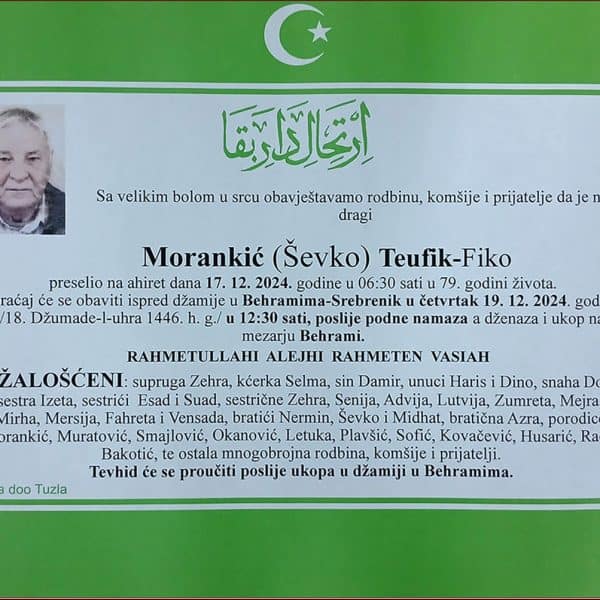 In memoriam: Teufik (Ševke) MORANKIĆ – Fiko