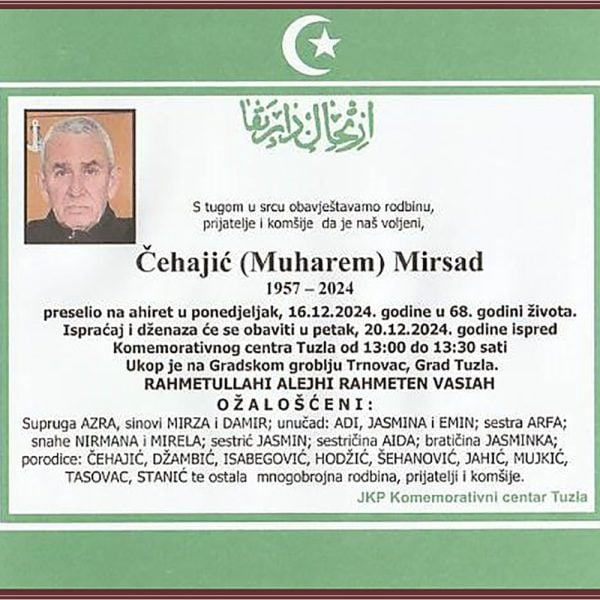 In memoriam, Mirsad Cehajic, Tuzla