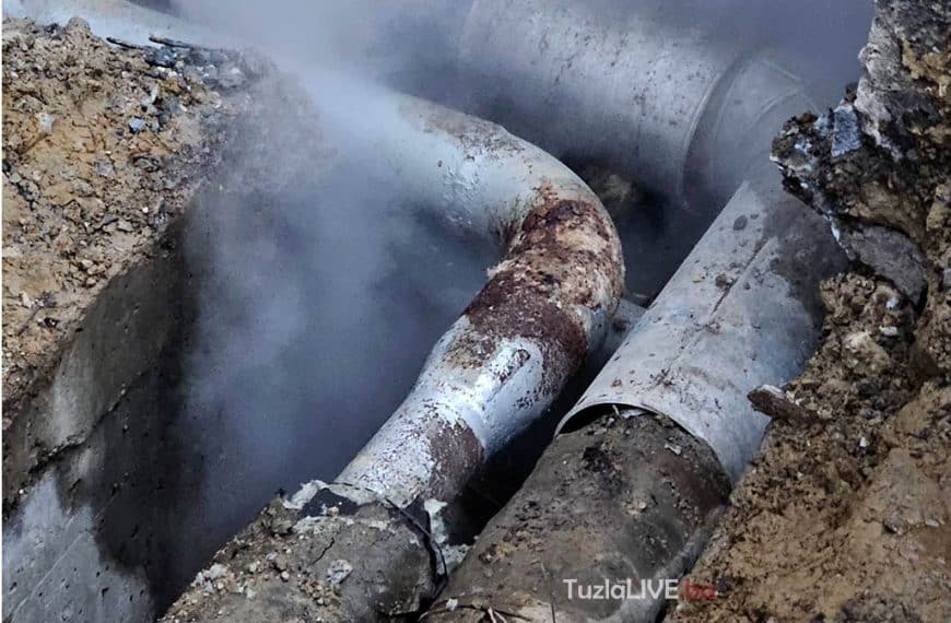 pukao vrelovod, sjenjak, tuzla