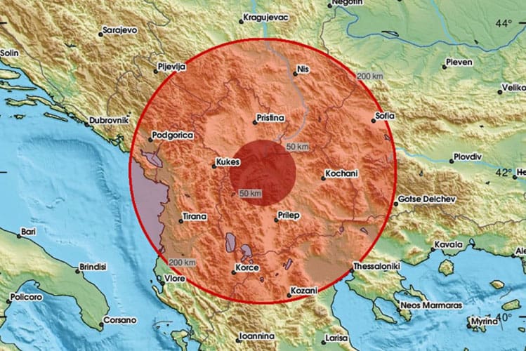 jak zemljotres jacine 4.2 stepena po rihteru pogodio prizren na kosovu osjetio se i u albaniji i s makedoniji