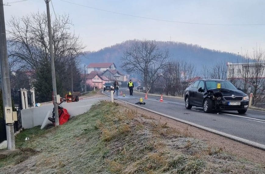 Vozać motokultivatora povrijeđen u saobraćajnoj nesreći u Tojšićima