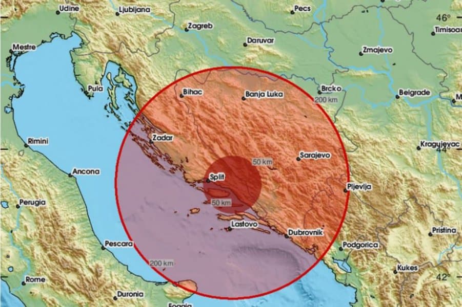 zemljotres jacine 2,7 stepeni po rihteriu sinoc kasno pogodio hrvatsku epicentar zabiljezen na otoku hvaru