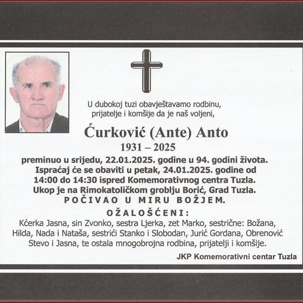 In memoriam: Anto (Ante) Ćurković