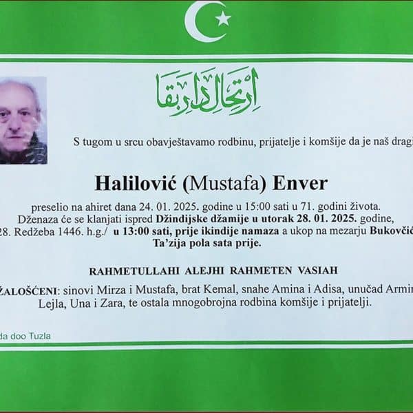 In memoriam: Enver (Mustafe) HALILOVIĆ