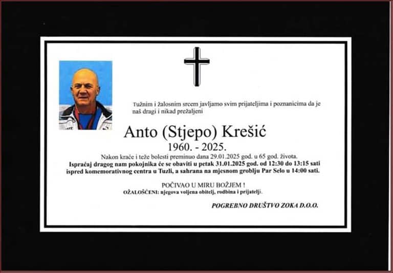 In memoriam, Anto Kresic