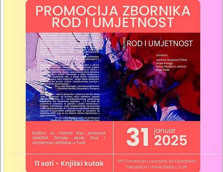 Promocija Zbornika studentskih radova ‘Rod i umjetnost’ TPO Fondacije i Univerziteta u Tuzli