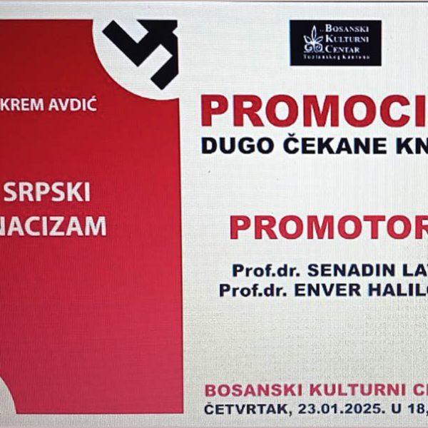 Dugo očekivana knjiga: ‘Srpski nacizam’ Ekrema Avdića, promocija 23. januara u BKC-u Tuzla (Foto)