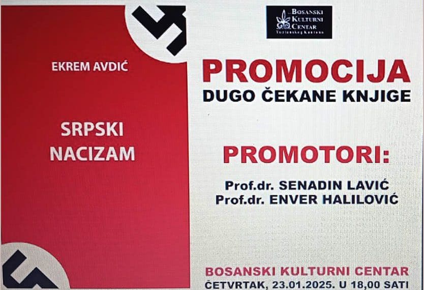 Večeras u BKC-u: Promocija knjige ‘Srpski nacizam’ novinara i analitičara Ekrema Avdića (Foto)