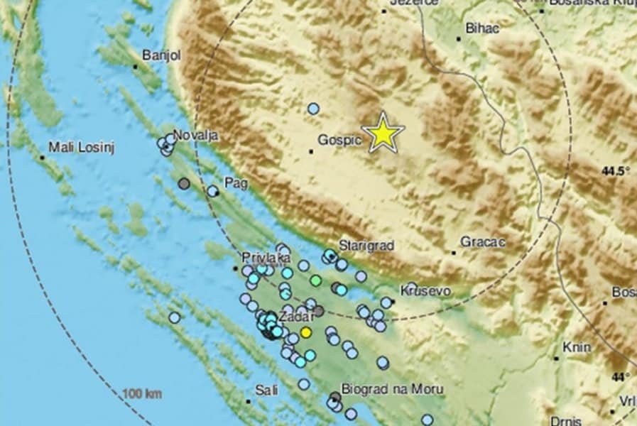 dva nova zemljotresa protekle noci uzdrmala hrvatsku oba u blizini zadra jedan blazi a jedan umjereni