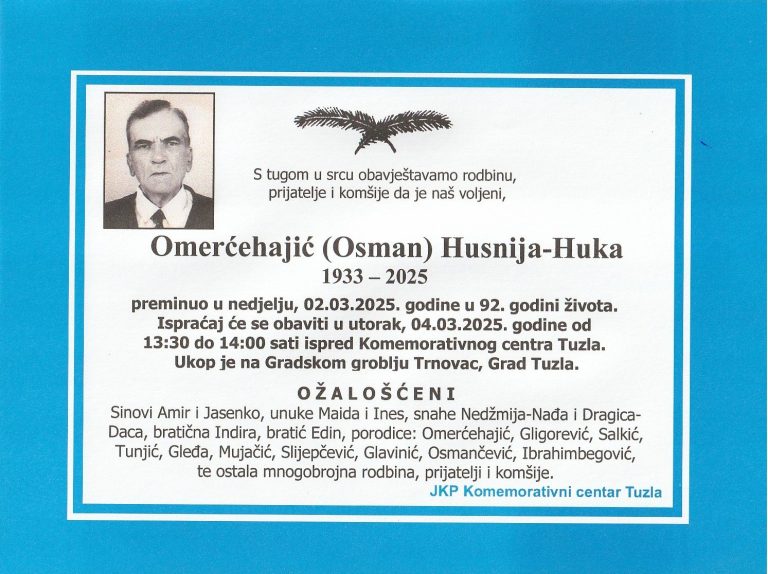 In memoriam, Husnija Omercehajic Huka