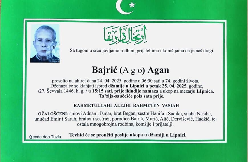 In memoriam: Agan (Age) BAJRIĆ