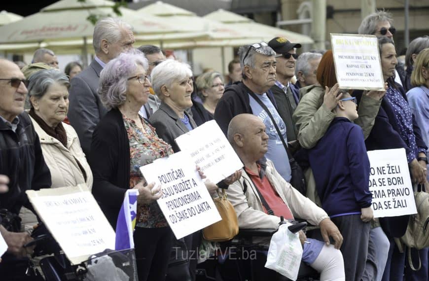 penzioneri, protest, npus tuzla, vehid jahic