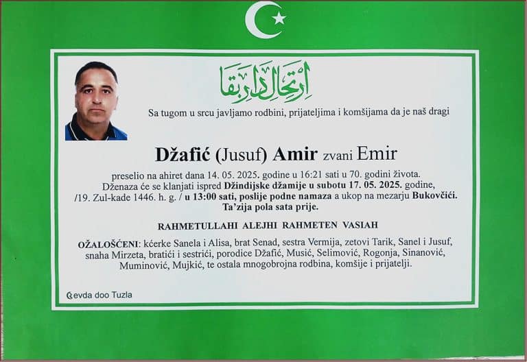 In memoriam, Amir Dzafic