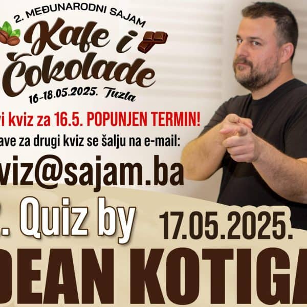 Dean Kotiga stiže u Tuzlu: Kvizovi znanja na Panonskim jezerima i u Lukavcu