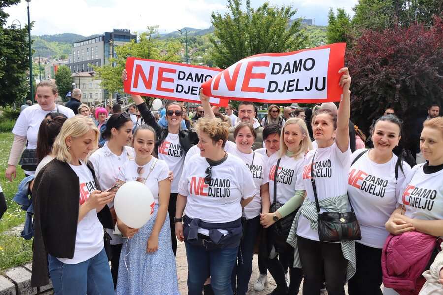 protest, sindikat, trgovbina, usluzne djelatnosti, sarejevo