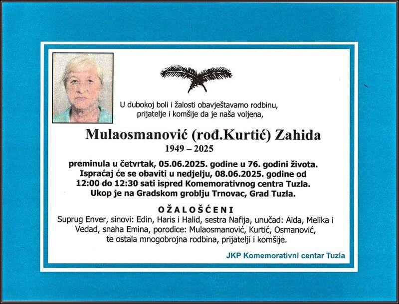 In memoriam, Mulaosmanovic