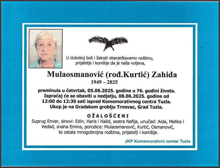 In memoriam, Mulaosmanovic