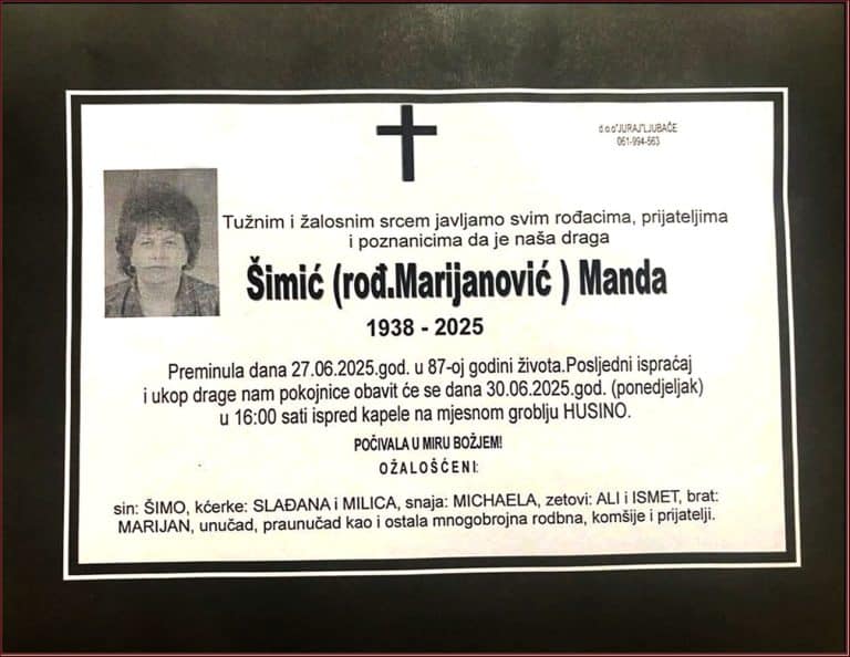 In memoriam, Manda Šimić