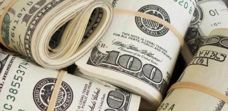 dolar, ilustracija, pad