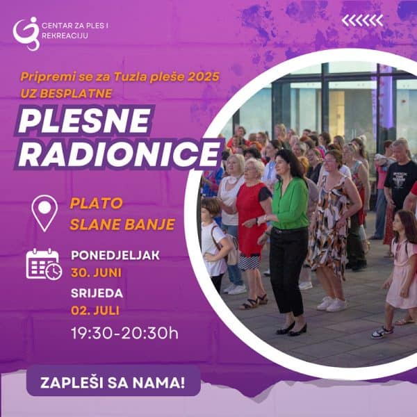 Tuzla pleše, besplatne radionice, centar za ples