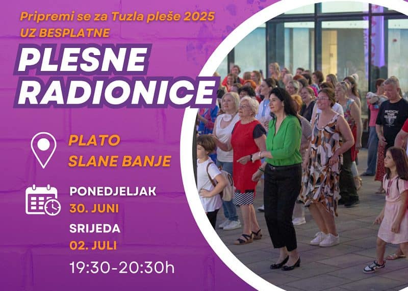 Tuzla pleše, besplatne radionice, centar za ples