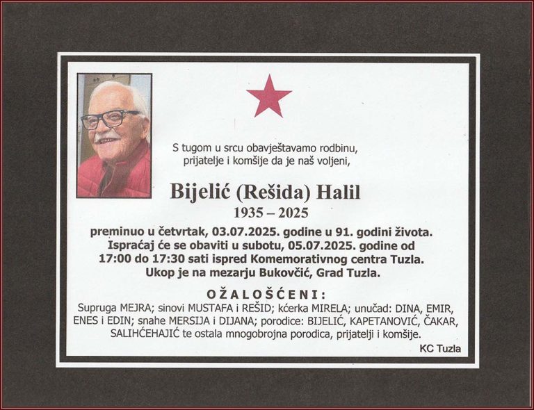 In memoriam, Halil Bijelic