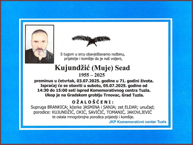 In memoriam, Sead Kujundzic