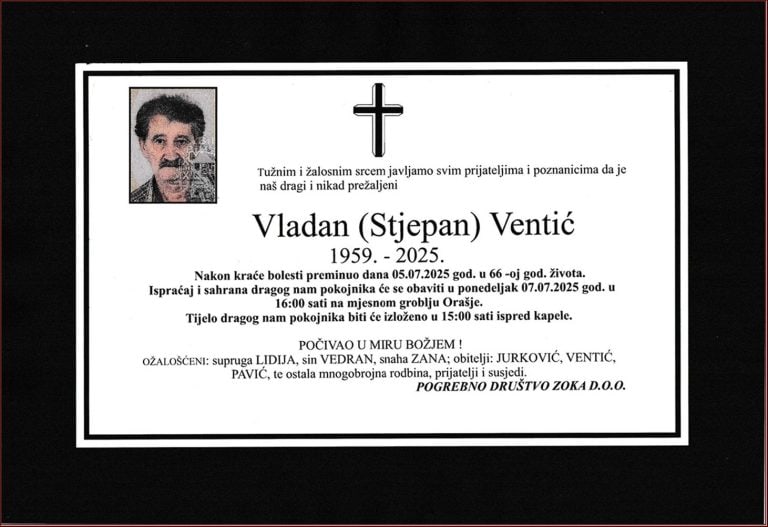 In memoriam, Vladan Ventic