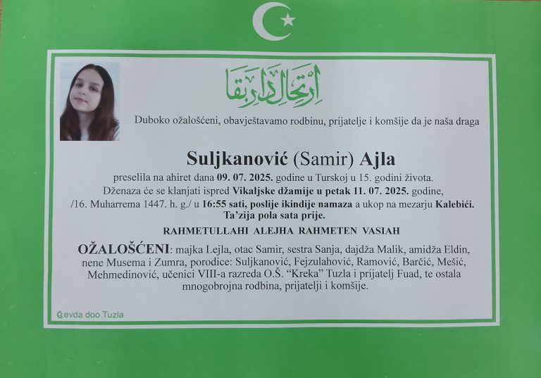 In memoriam, Ajla Selimovic