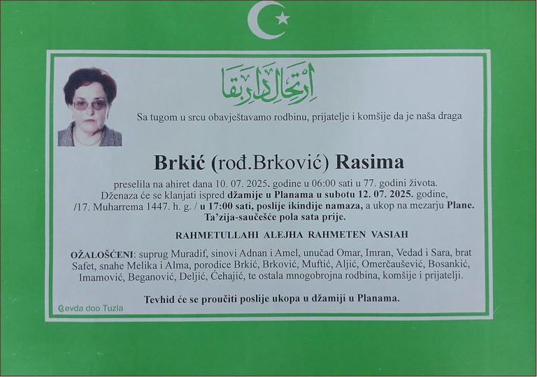 In memoriam, Rasima Brkić