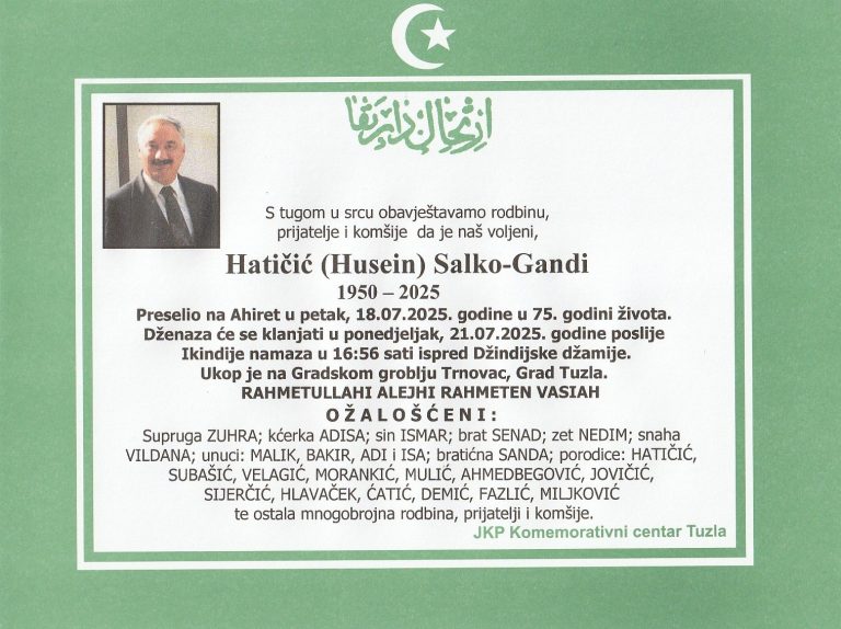 In memoriam, Salko Haticic