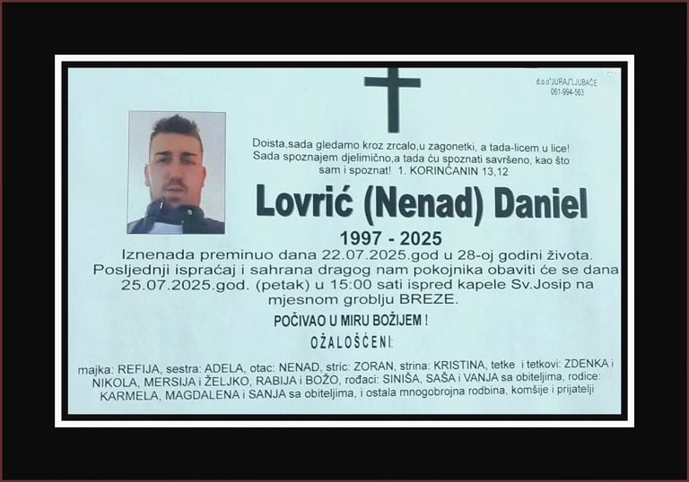 In memoriam, Daniel Lovric