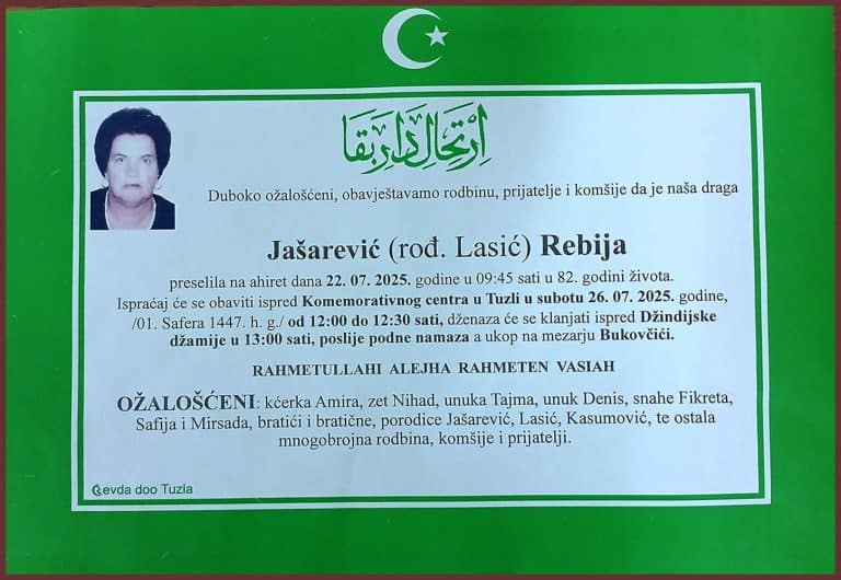 In memoriam, Rebija Jasarevic