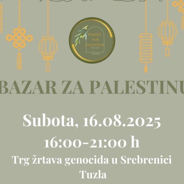 Promjena termina: Humanitarni Bazar za Palestinu u subotu od 16:00 sati