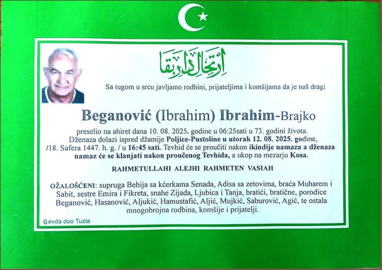 In memoriam - Ibrahim Beganovic
