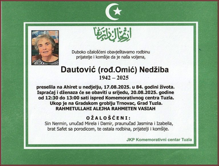 In memoriam, Nedziba Dautovic
