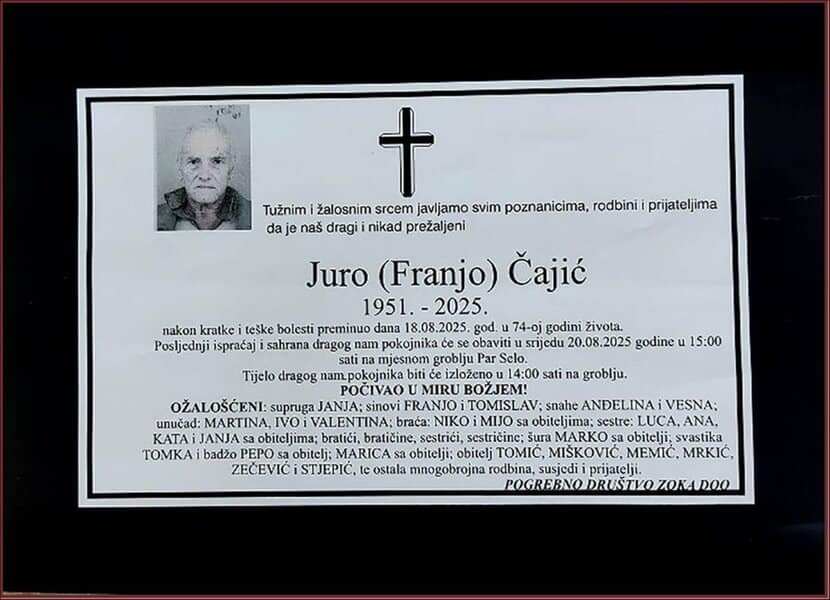 In memoriam, Juro Čajić