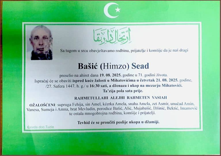 In memoriam, Sead Basic