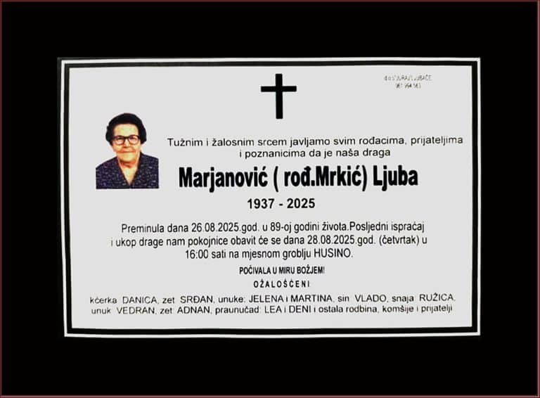 In memoriam, Ljuba Marjanović