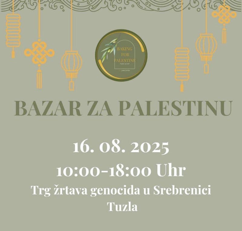 Humanitarni Bazar za Palestinu u Tuzli 16. augusta