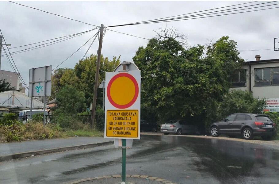 Livnica, RTV Slon, zabrana saobracaja