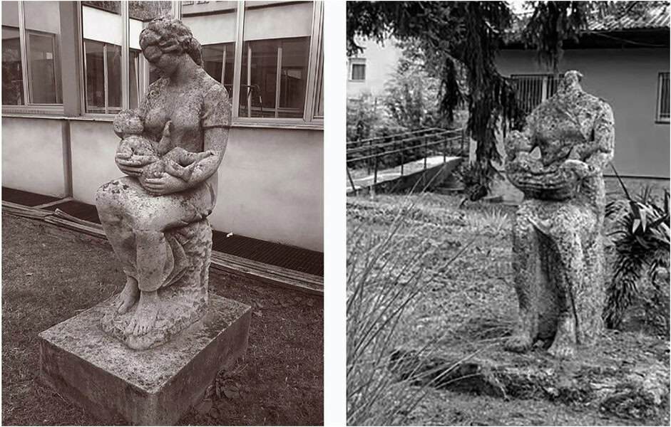 skulpture, Franjo Leder, Majka s djetetom, Mijo Frankovic