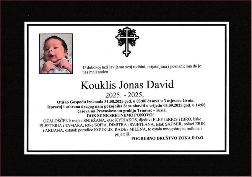 In memoriam, David Jonas Kouklis